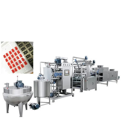 자동 부드러운 과자 기계와 함께 롤리팝과 험미 곰 과자 만드는 생산 라인