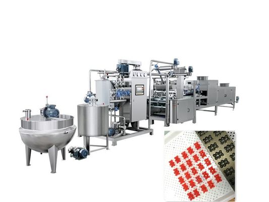 전압 380V 캔디 제조 생산 라인 고무 곰 롤리팝 캔디 제조 기계