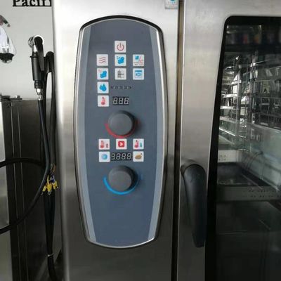 CE 인증과 18.6kw의 전력을 가진 프랑스 빵을 구하기 위한 8 트레이 가스 컨벡션 콤비 오븐