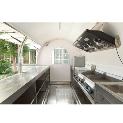 맛있는 큰 BBQ 거품 차 과일 아이스크림 차로 크레프 커피 카트 음식 트럭 트레일러