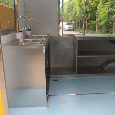 220V 이동식 패스트 푸드 트럭 에어 스트림 트레일러 공여 톱 바 트레일러 포함