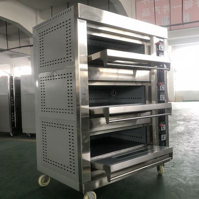 베이킹 기계 기능 전기 가스 케이크 피자 오븐 경쟁력있는 3 덱 9 트레이와 함께