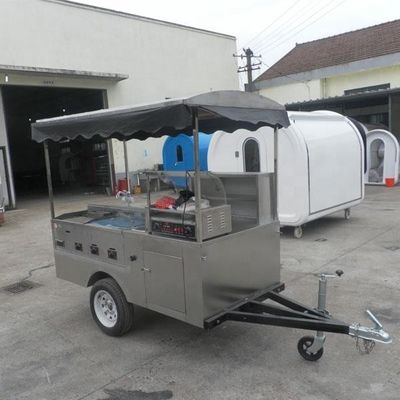 장수용기 이동식식품고리 맞춤형 장비 및 바퀴가 있는 주스 트레일러