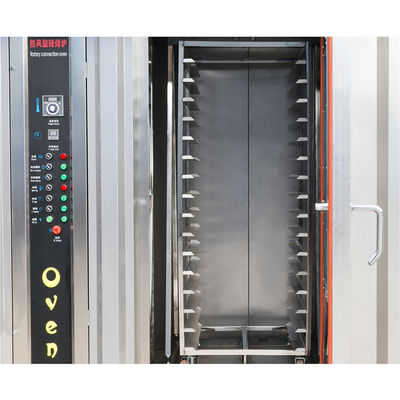 32 트레이 로터리 오븐 380V 전기 소비 52.5kwh 산업 베이킹 필요
