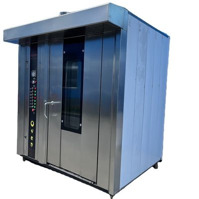 1800X2000X2200mm 완전 자동 상용 빵 로터리 오븐 1 랙 로딩 양