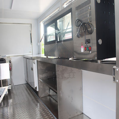 맞춤형 450CM 광장 이동식 식품 트럭 레스토랑 및 상업용으로 좋은 디자인