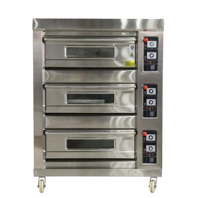 베이커리 기계 3 데크 가스 빵 빵 구리 오븐 밀 피타 빵 제조