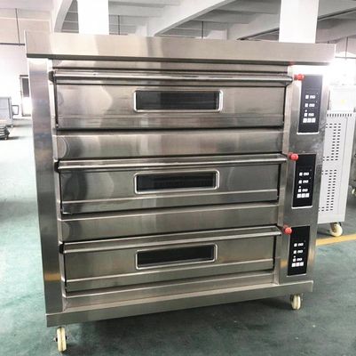 베이커리 기계 3 데크 가스 빵 빵 구리 오븐 밀 피타 빵 제조