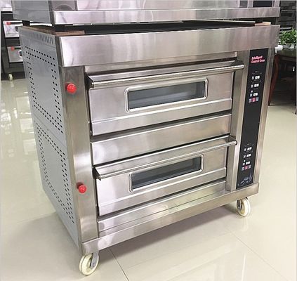 0.1kW 전기 덱 오븐 빵 3 덱 12 트레이 가스 베이커리 오븐 타이머 제어