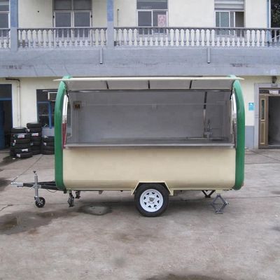 에어스트림 음식 트럭 이동식 음식 트레일러 아이스크림과 핫도그 간식