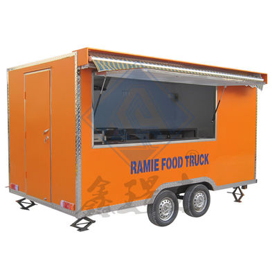 긴 서비스 수명 4.5m 평방 이동식품 트럭