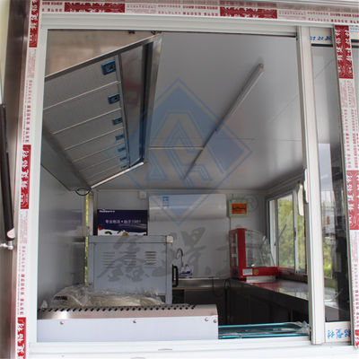 긴 서비스 수명 4.5m 평방 이동식품 트럭