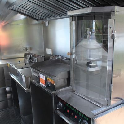 1.5kW 크레프 음식 트레일러 바베큐 음료 및 모바일 판매 서비스