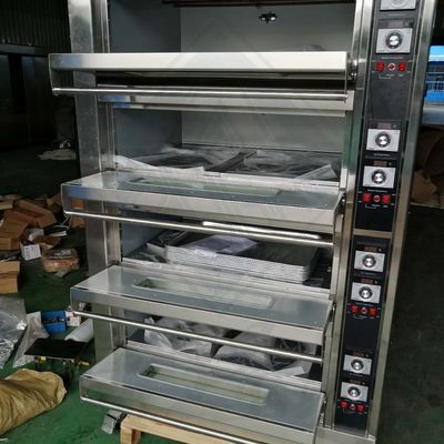 300KG 출력 빵 베이킹 가스 3 데크 9 트레이 오븐 산업 빵 생산