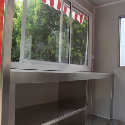 완전 장비 된 식품 트럭 220cm 단일 이중 축 상용 둥근 모델