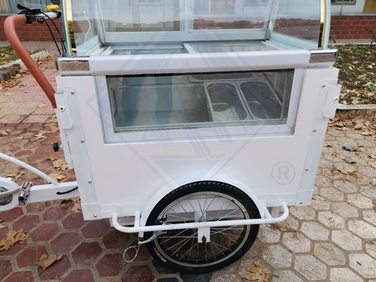 야외 2023 이동 자전거 커피 카트를위한 현장 유지 관리 식품 서비스 트레일러 카트