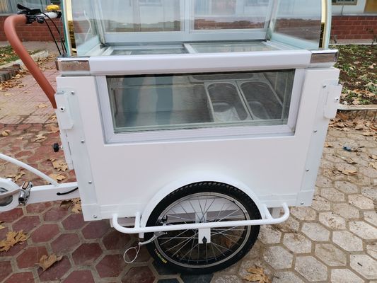 영업 간식 이동식 거리 아이스크림 디스플레이 자전거 카트 이동식품 카트