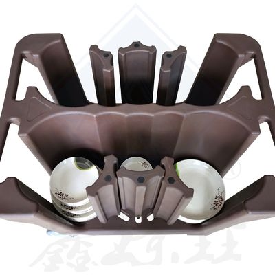 현대 디자인 음식 카트와 재핑 접시 및 조정 가능한 플라스틱 플레이트 트롤리 카트