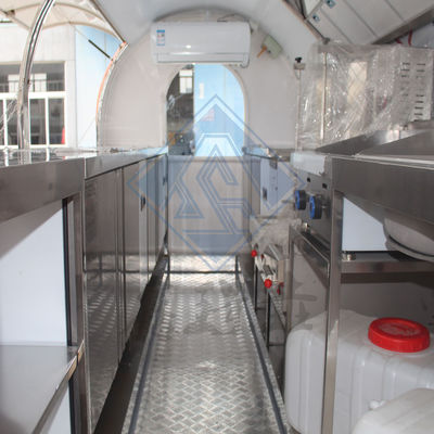 야외 거리 음식 카트 500CM 가노피 모바일 둥근 모델 더블 축 음식 트럭