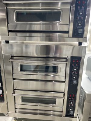 산업용 3 층 9 트레이 돌 층 빵 빵 케이크 토스트를 구하기 위한 빵 구리 오븐