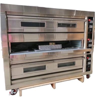 상하이에서 케이크와 쿠키를 구하기 위한 상업용 스테인리스 스틸 가스 피자 오븐
