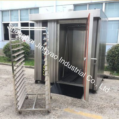 가스 베이커리 장비 34 및 68 트레이 뜨거운 공기 회전 오븐 빵을 구기 200kg/당