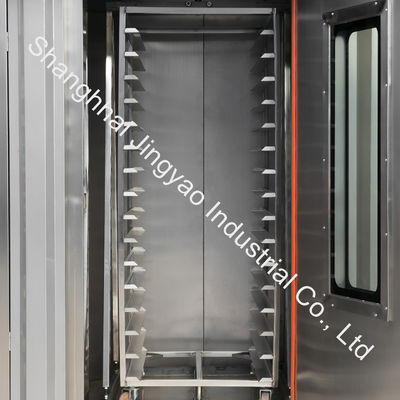 가스 베이커리 장비 34 및 68 트레이 뜨거운 공기 회전 오븐 빵을 구기 200kg/당