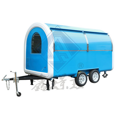 맞춤형 산업형 둥근 모델 사각형 이동식 식품 트럭 6M 단일 / 이중 축