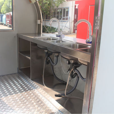 맞춤형 산업형 둥근 모델 사각형 음식 트럭 3.5M 단일 / 이중 축