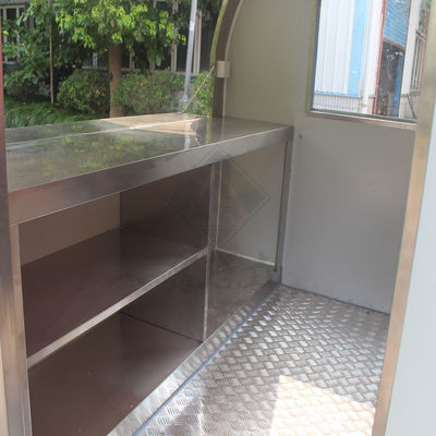 맞춤형 산업형 둥근 모델 사각형 음식 트럭 3.5M 단일 / 이중 축