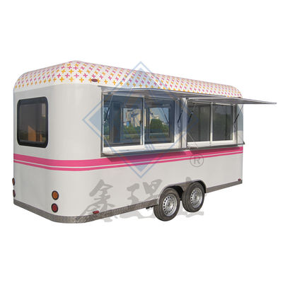 맞춤형 원형 모델 600 이동식 식품 트럭 단일 / 이중 축 및 디자인