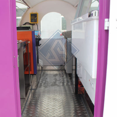 캔피와 맞춤 요리 장비가있는 단일 / 이중 축 이동식 식품 트럭