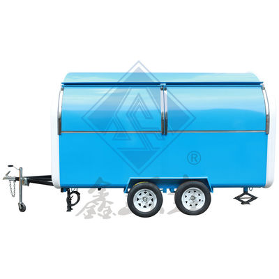 1000KG 이동식품 트럭 칸피 맞춤형 색상 둥근 모델 단일 / 이중 축