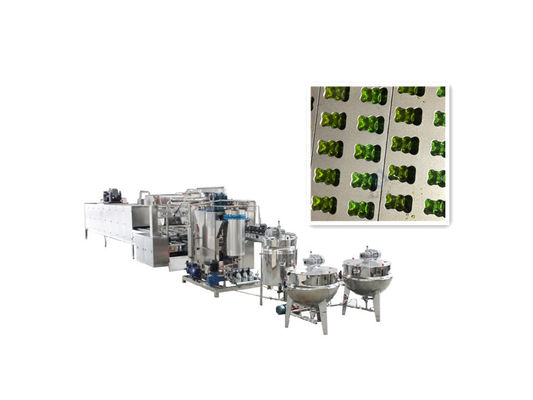 70KW 산업 자동 과자 제조 기계 생산 라인 300kg/h 곰 롤리팝