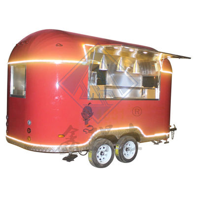 디자인 500CM 외관 거리 판매를 위해 단일 / 이중 축 스테인리스 스틸 식품 트럭