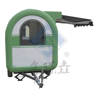 커노피 식품 서비스 트레일러 카트와 함께 사용자 정의 250CM 단일 축 이동식품 트럭