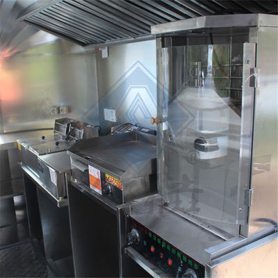 디자인 모바일 맞춤형 스테인리스 스틸 식품 트럭 산업용 4M 단일 / 이중 축