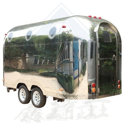 스테인리스 스틸 및 예비 부품으로 450CM 단일 / 이중 축 디자인 이동식 식품 트럭