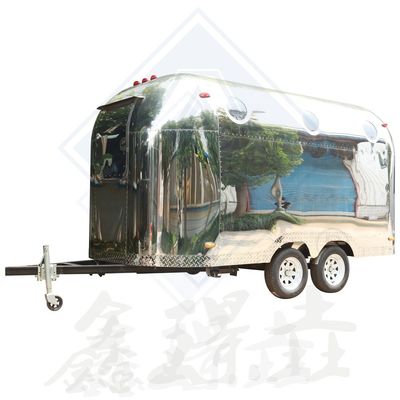 스테인리스 스틸 및 예비 부품으로 450CM 단일 / 이중 축 디자인 이동식 식품 트럭