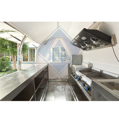 맞춤형 산업형 둥근 모델 핫도그 커피 이동식식품 트럭 350CM 단일 축