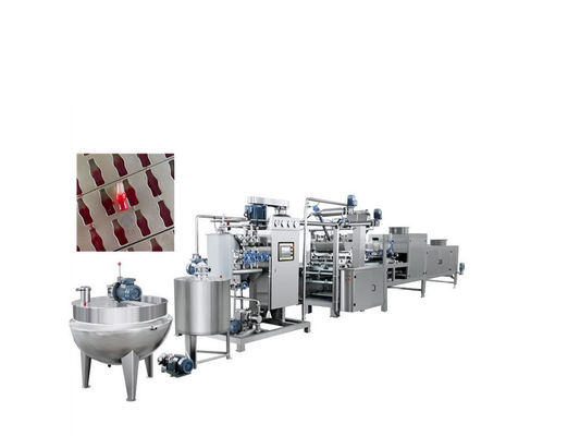 300Kg/h 공업 하드 사탕 제조 기계 토피 사탕 롤리팝 생산 라인