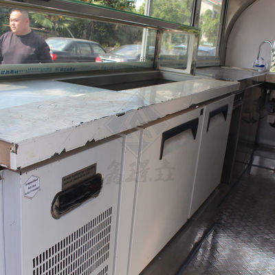 서비스 후 영상 기술 지원 4M 더블 축 이동 커피 음식 트럭