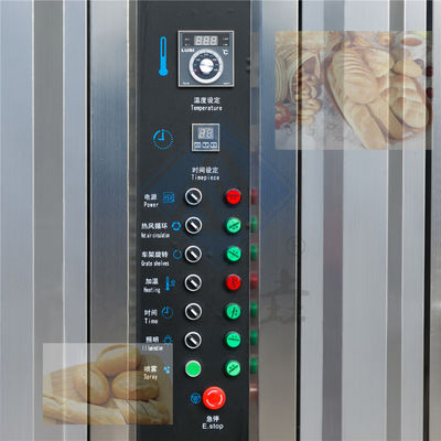 64 트레이 빵 로터리 오븐 긴 사용 기간 자동 빵 구리 트레이 장비 제조