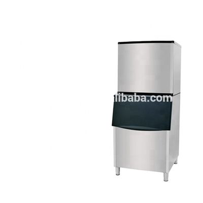 110V 전압 상업용 얼음 큐브 기계 물 냉각 플레이크 모양 얼음 타입 포장 기계