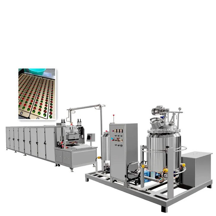 전압 380V 캔디 제조 생산 라인 고무 곰 롤리팝 캔디 제조 기계