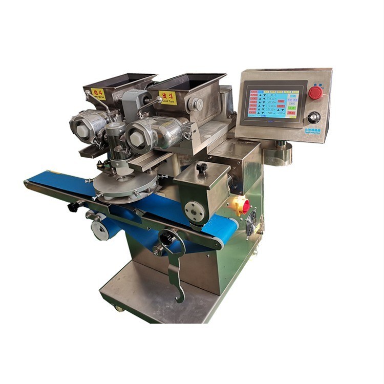 높은 생산성 작은 자동 테이블 타입 튀긴 감자 크로켓 쿠키 고기 아이스크림 모치 형성 및 인크로스팅 기계