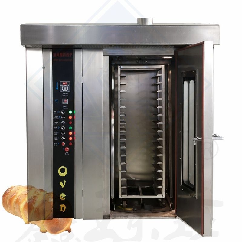 산업용 빵 만드는 기계 W470mm x D610mm x H1450mm 빵 구워기 로터리 오븐