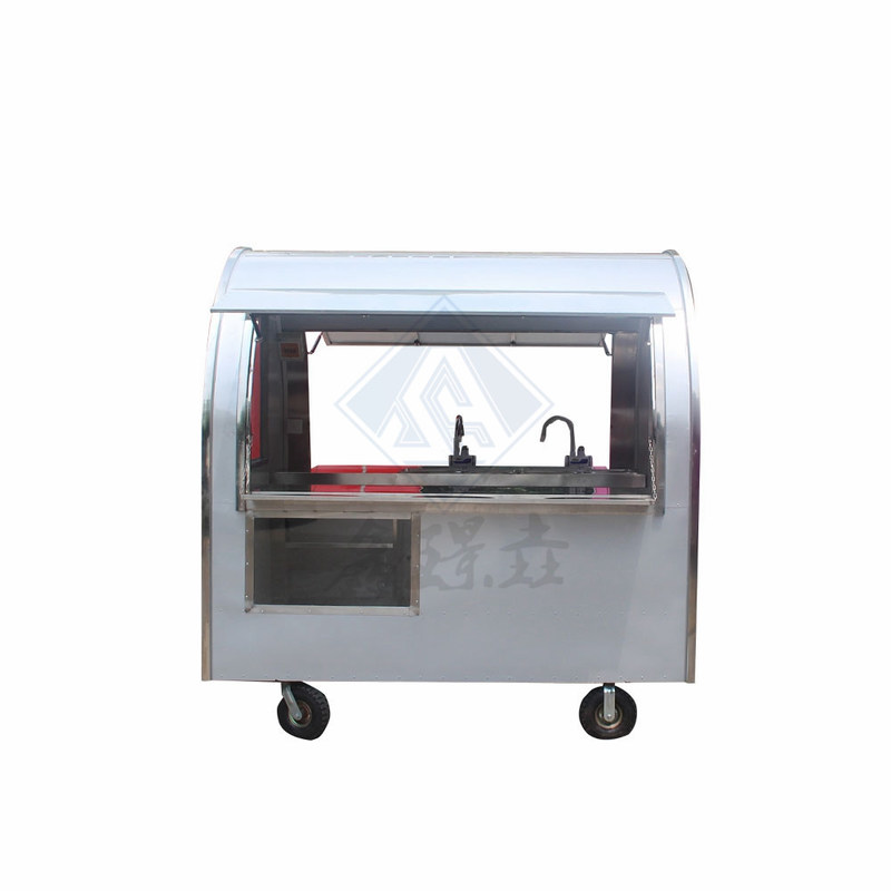 맞춤형 산업형 둥근 모델 사각형 음식 트럭 3.5M 단일 / 이중 축