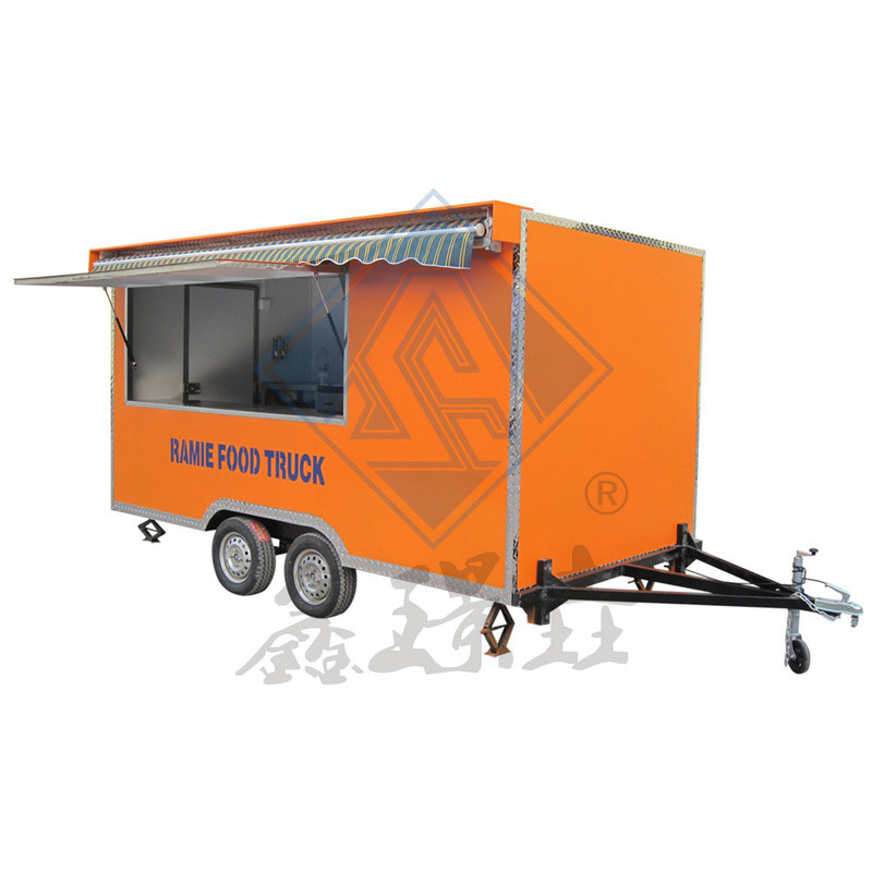 350 이동식 광장식품 트럭 칸피 맞춤형 색상 단일 축 산업