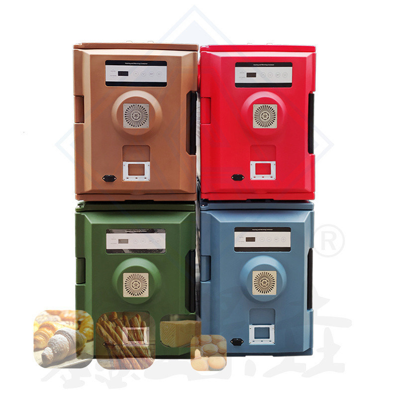 90L 전기 긁는 접시 식품 덥기 회전 폼 단열 상자 판이없는